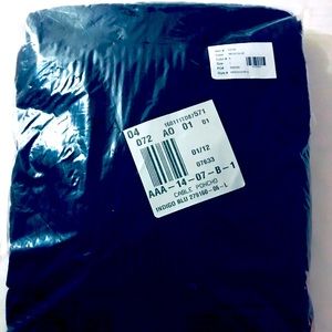 Talbots Cable Poncho Indigo Blue NIP